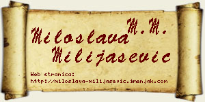 Miloslava Milijašević vizit kartica